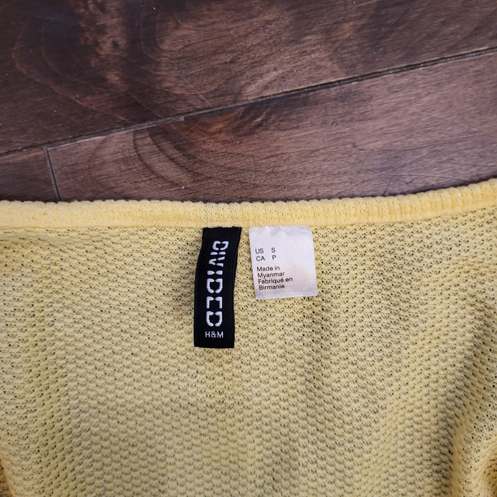 H&M Yellow Ribbed Crop Top - Picture 2 of 2